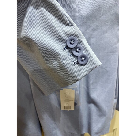$348 NWT JOIE Size 12 LIAN PLEATED 3/4 SLEEVE ONE BUTTON STRETCH BLAZER CHAMBRAY - Picture 10 of 13